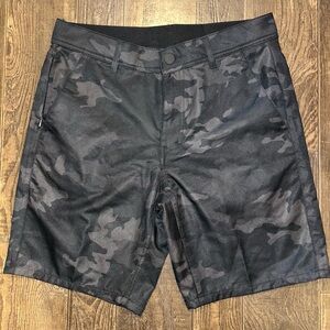 George Black & Charcoal Camo Hybrid Shorts